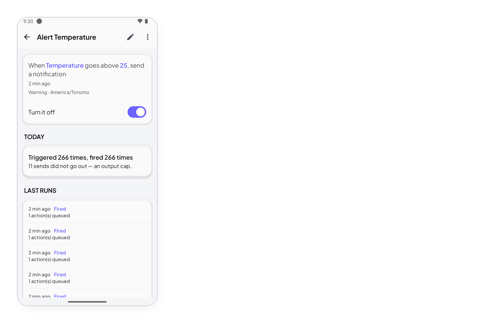 Alerts: importance, and refused alerts