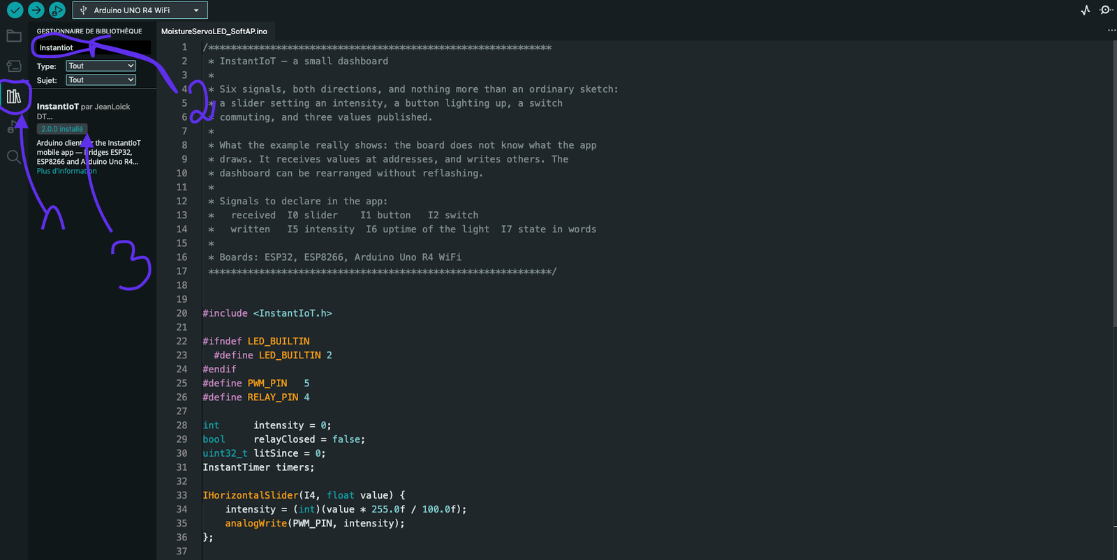 The Library Manager with InstantIoT