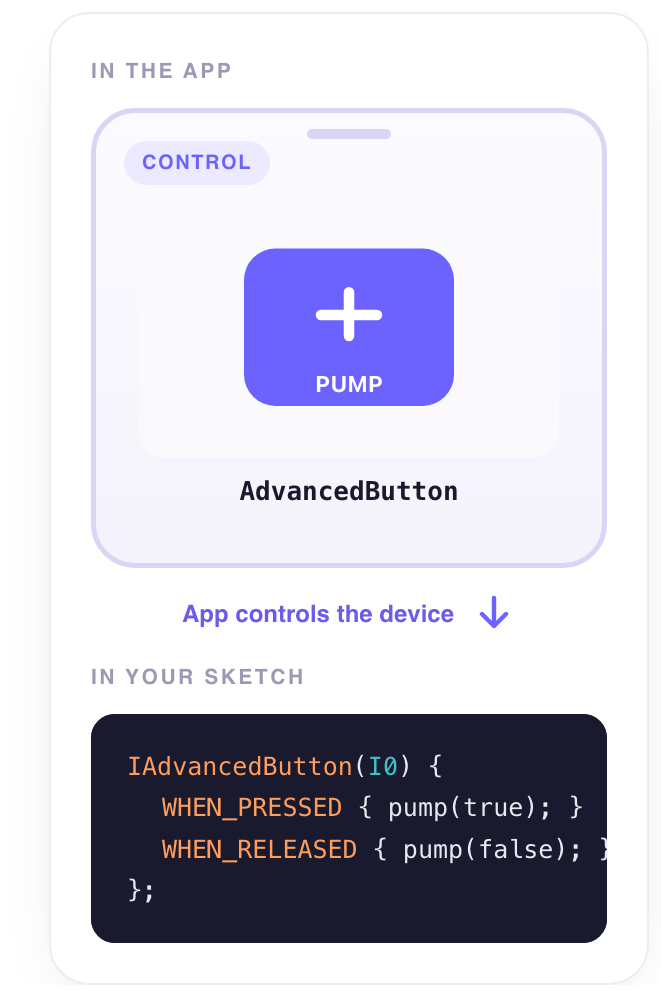 Advanced Button — in the app, and in your sketch