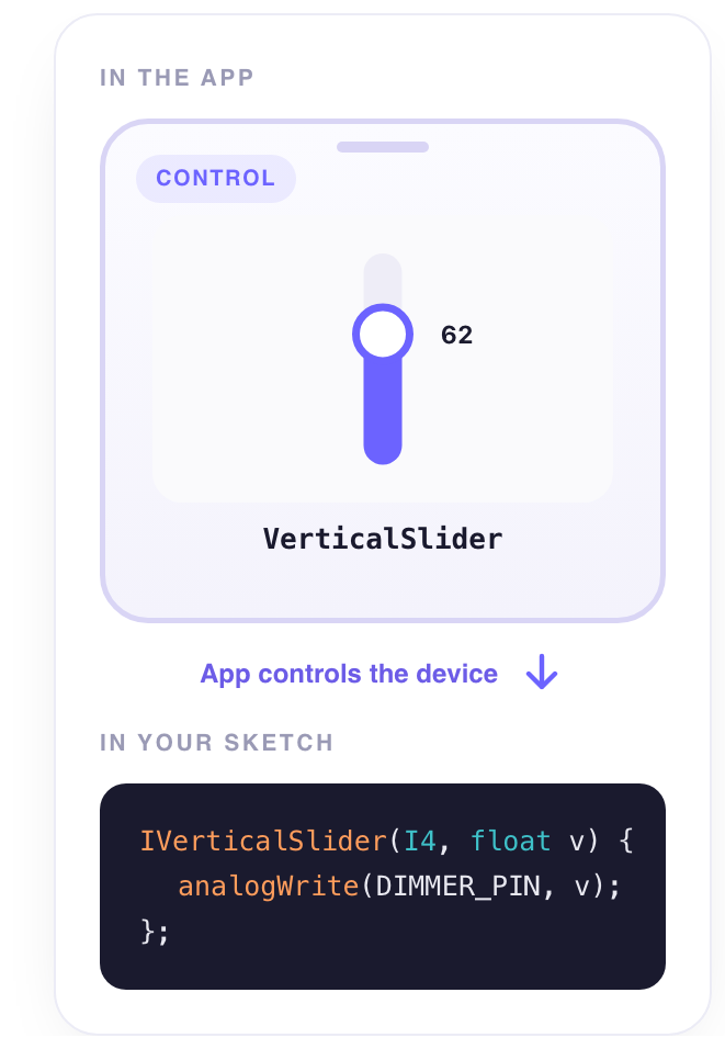 Vertical Slider — in the app, and in your sketch